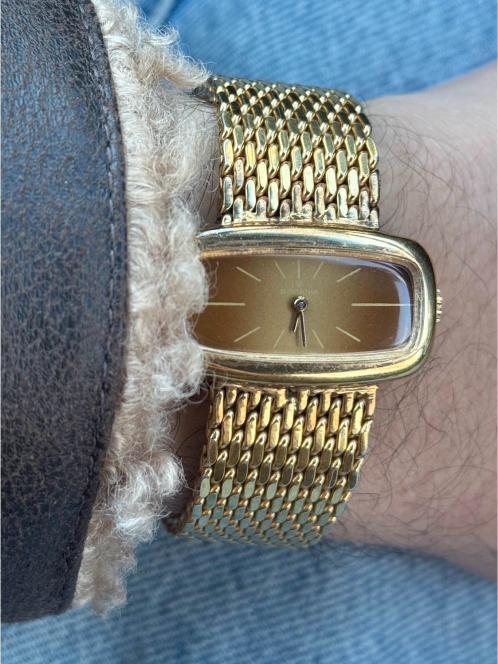 Rare vintage Rodania Gold plated Watch Manual wind 33mm